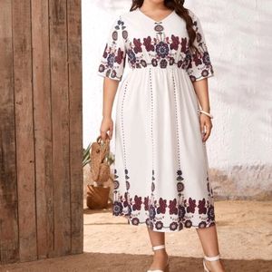 Bohemian plus size dress
